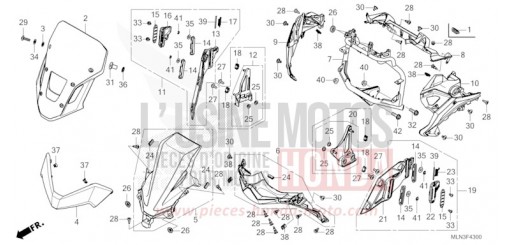GAINE DE PROTECTION AVANT (1) CRF1100AR de 2024